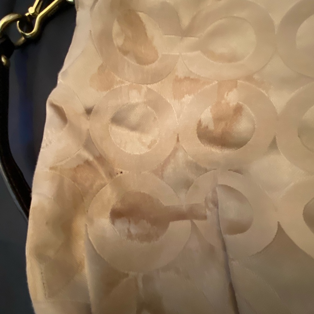Coach Beige and Brown Signature Satchel - Picture 6 of 13
